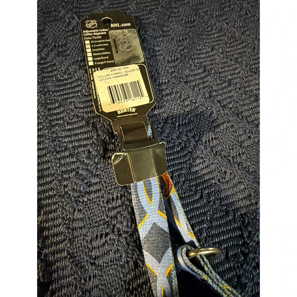NHL Atlanta Thrashers Adjustable Pet Collar Small Blue Hunter Manufacturing NWT